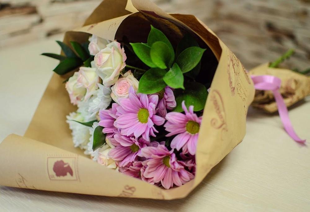 Букет цветов из: Розы и Хризантемы в Правокубанском