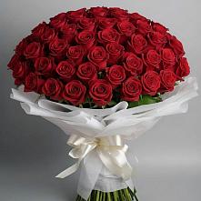 Букет 101 Красная роза Блэк Мэджик в Правокубанском