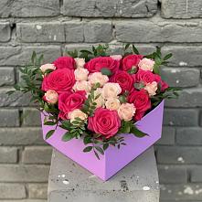 Цветочная композиция из Розы в коробке #REPLACE_PRED# Правокубанском