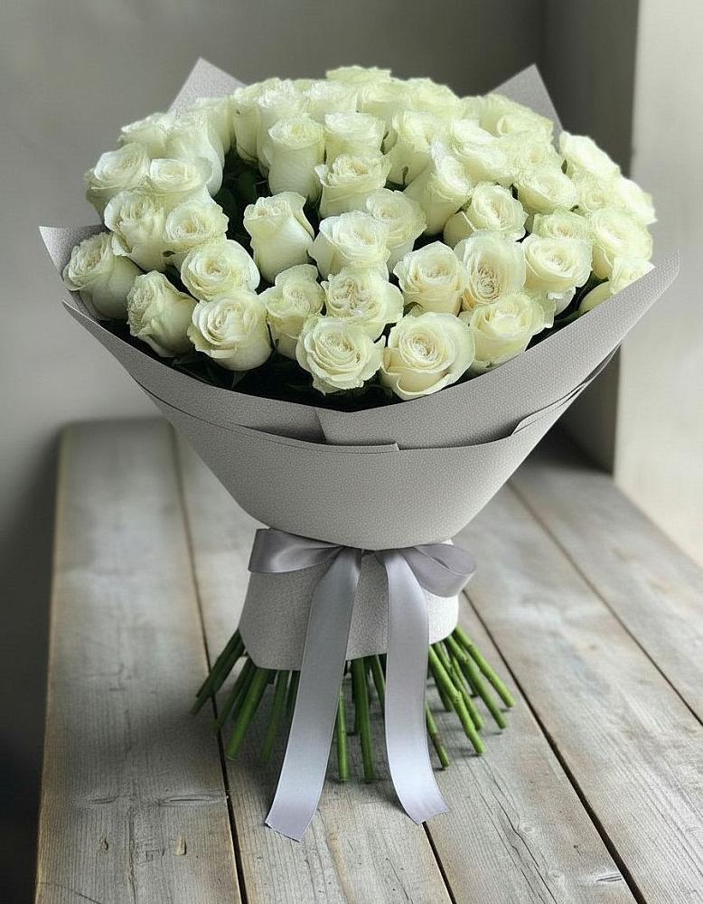 Букет 35 Белых роз в Правокубанском