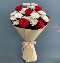 Букет цветов из:  Розы и Хризантемы в Правокубанском