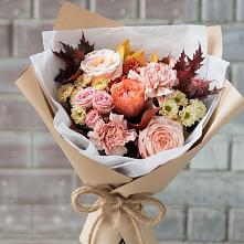 Букет цветов из:  Гвоздики, Хризантемы и Розы в Правокубанском