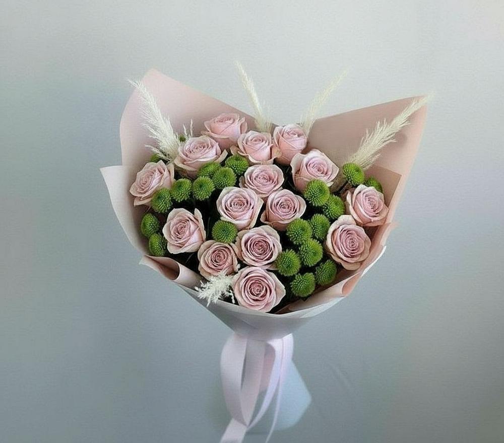 Букет цветов из: Розы и Хризантемы в Правокубанском