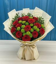 Букет цветов из:  Розы и Хризантемы в Правокубанском