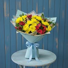 Букет цветов из:  Альстромерии и Хризантемы в Правокубанском