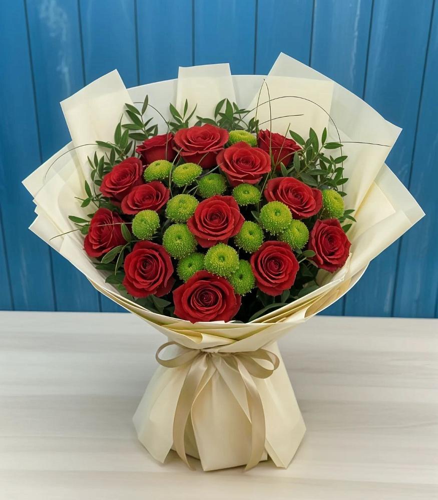 Букет цветов из: Розы и Хризантемы в Правокубанском