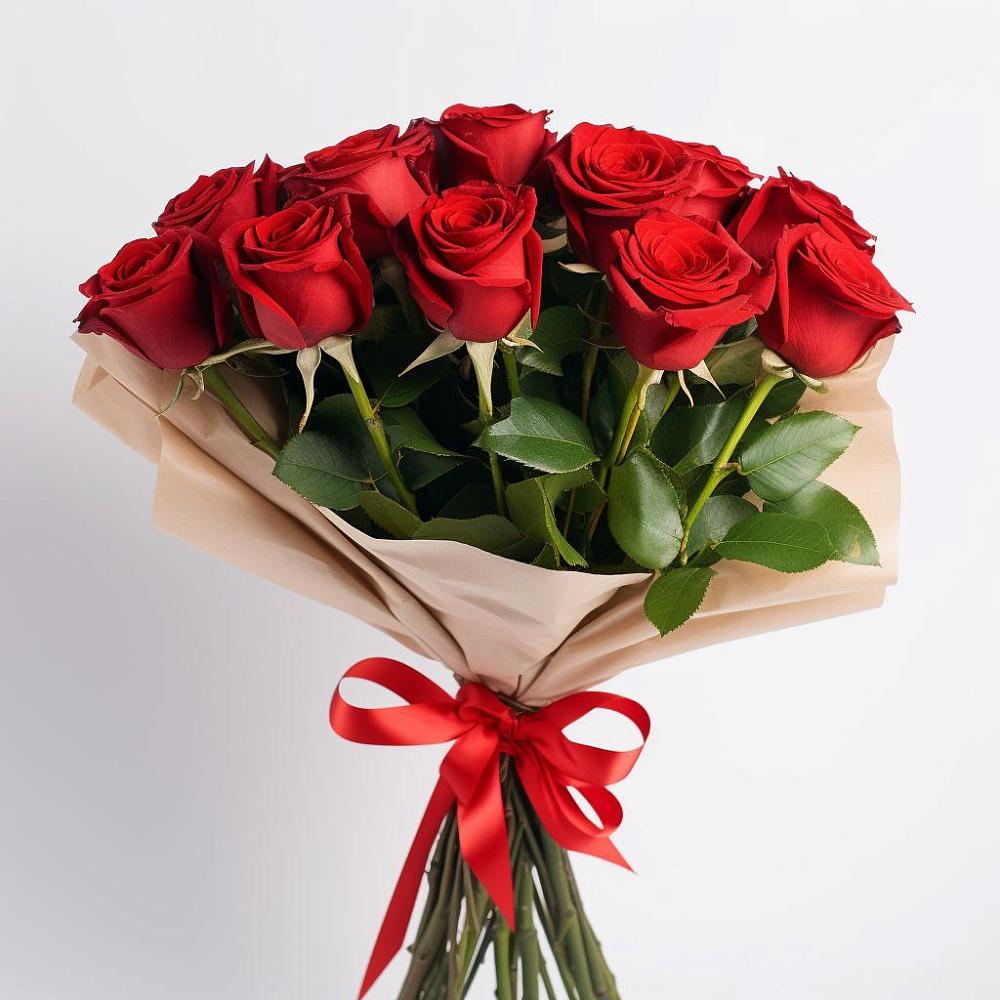 Букет 11 Красных роз Эдлесс Лав в Правокубанском